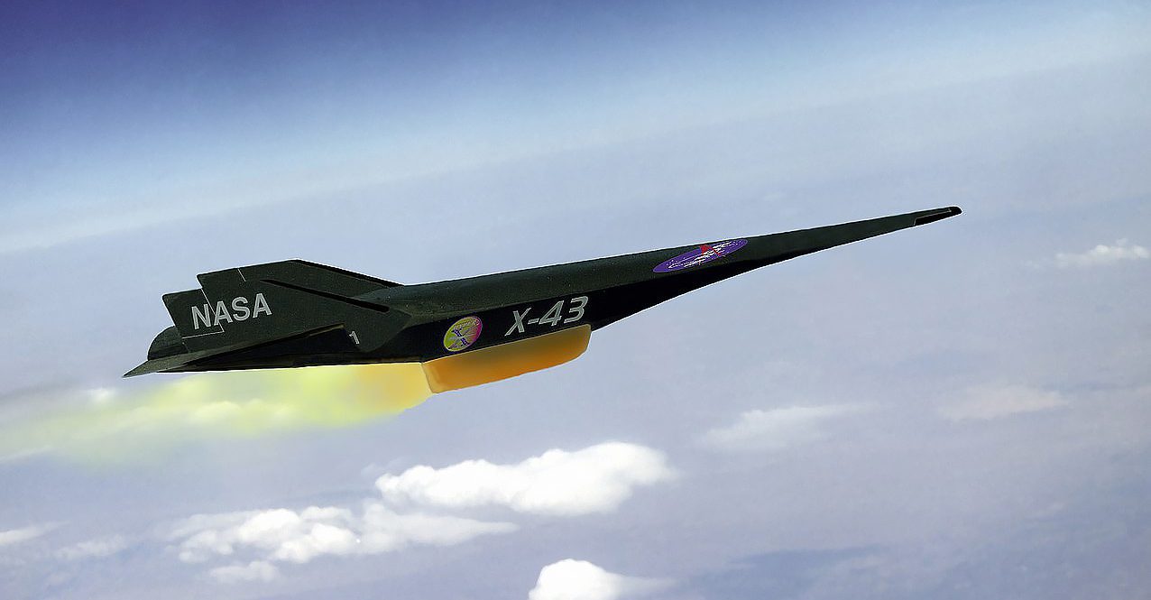 Projet x-43 A mach 10 a jet flying in the sky